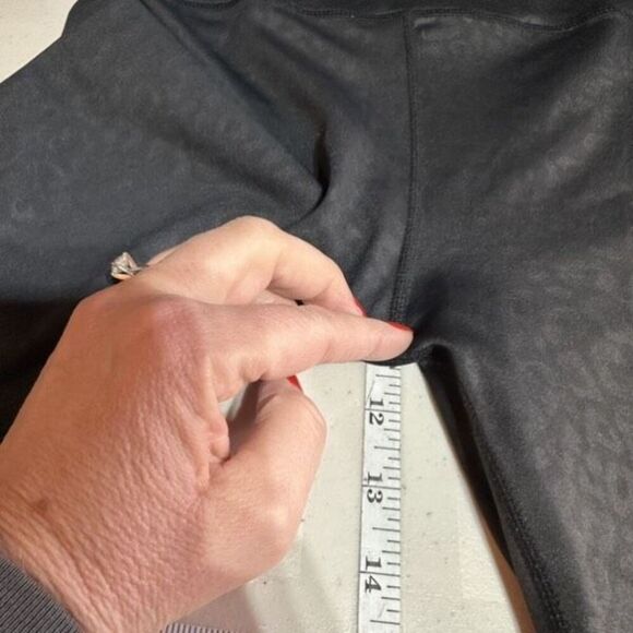 Anthropologie AllFelix Leopard Print Leggings Black Small 25” Active Running - Picture 5 of 14